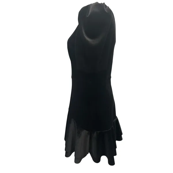 DO+BE Black Velvet Dress NWT One Shoulder Y2K It Girl Med Layered Cocktail Party - Image 5