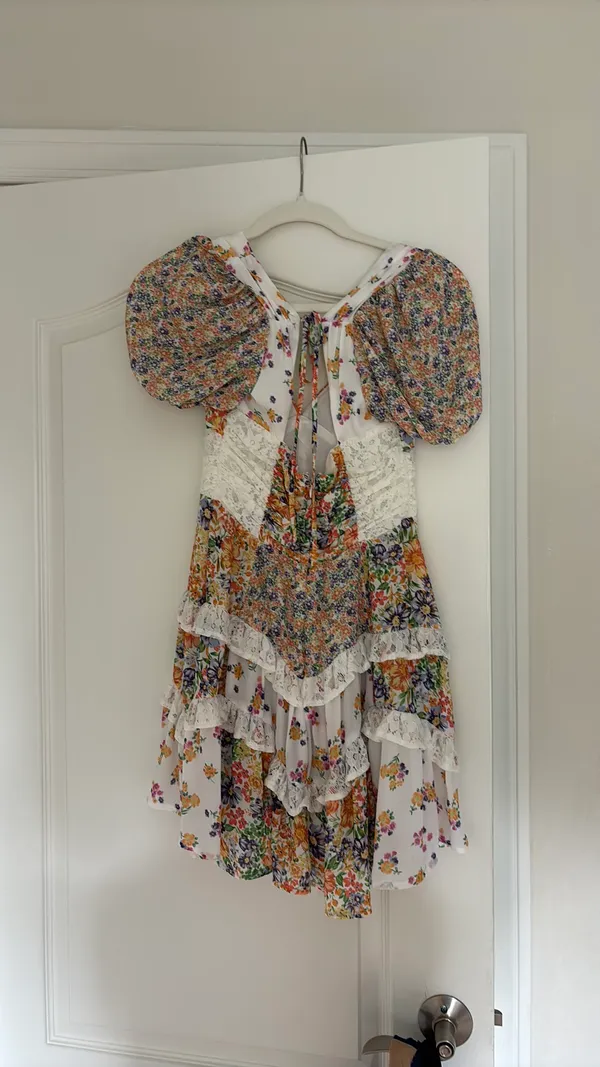 Altar'd State Floral Patchwork Mini Dress - Image 4