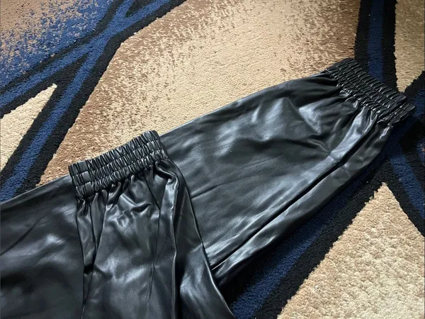 Dollhouse Black Faux Leather Skirt with Elastic Waistband - Image 5