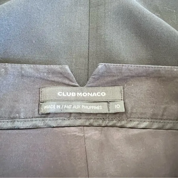 Club Monaco Women's‎ Wool Blend Black Back Pleated Pencil Skirt - Image 8