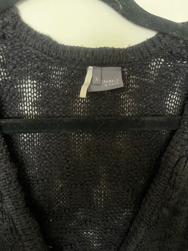 Sparkle & Fade Black knit button up cardigan - Image 4