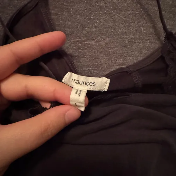 Maurices Black Lace Trim Camisole - Image 2