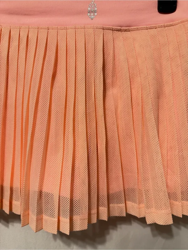 FREE PEOPLE Rally Ruffle Mini Skirt in Pastel Peach Size XS/S NWT - Image 7