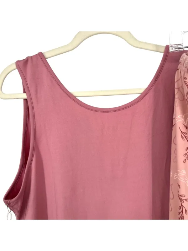 Pajamagram Pink Heart Dove Print Tank Top Pajama Pants Set Size Large NWT - Image 14