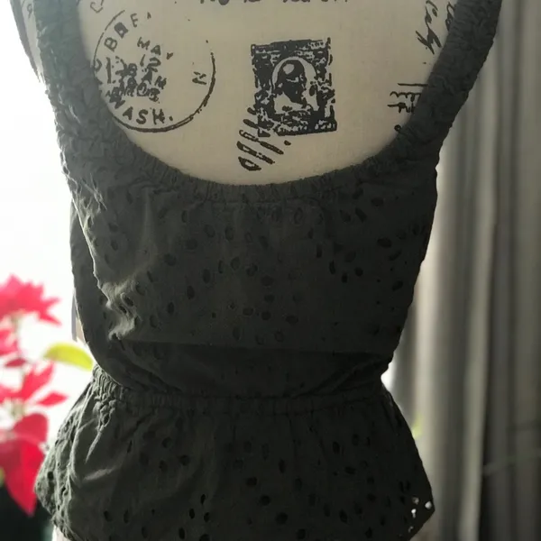 NWT Guess Larisen Cotton Eyelet Peplum Top - Image 6