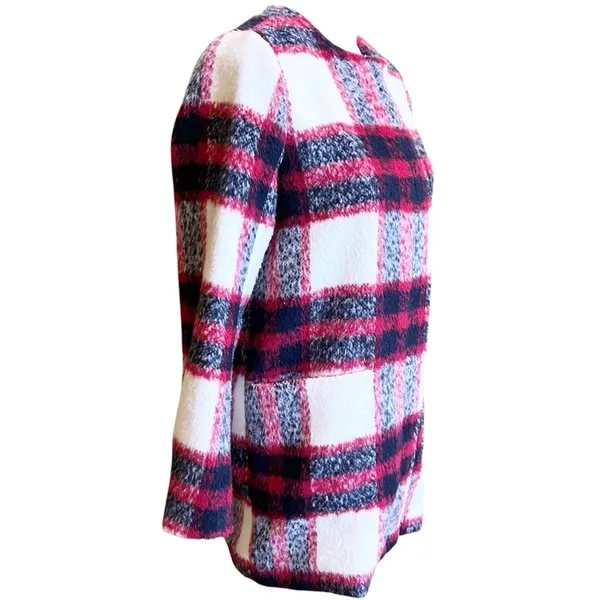 Abercrombie & Fitch Coat Women’s XS Red Plaid Wool Blend Preppy Winter - Image 4