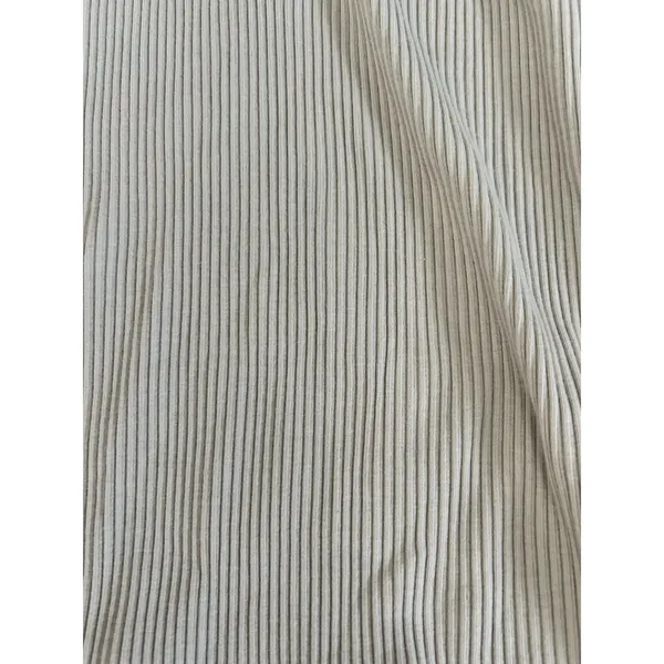 UNIQLO off-white ribbed long-sleeve knit turtleneck top M - Image 5