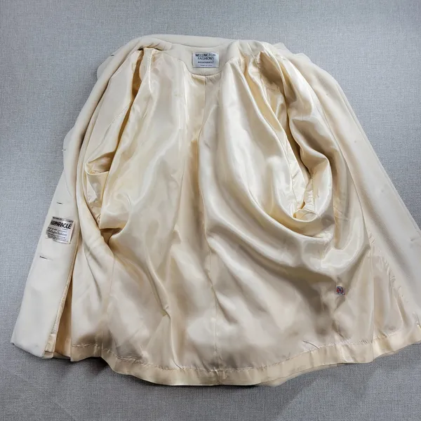Wellington Fashions Kashmiracle Womens Jacket Coat Size M Cream Fleece Lined - Image 5