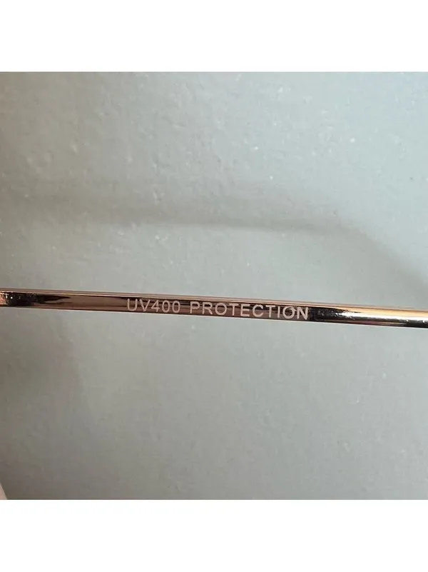 Hexagon Metal Rim Rose Gold Retro Vintage Sunglasses - Image 7