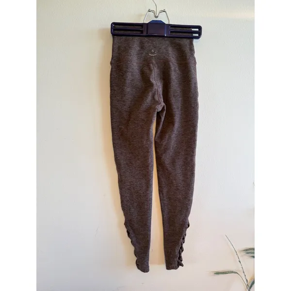 Beyond Yoga Womens High Waisted Space‎ Dye Strappy Ankle Leggings Plum XS - Image 2