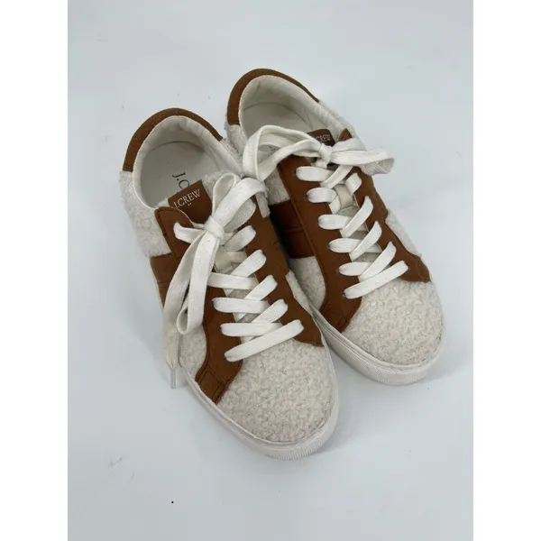 J. Crew Striped Sherpa Road Trip Sneakers Size 6.5 Preppy Classic‎ Academia - Image 2