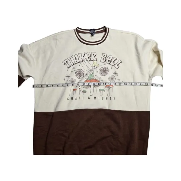 Our Universe Disney Tinkerbell Small & Mighty Crewneck‎ Sweatshirt Size: XS - Image 3