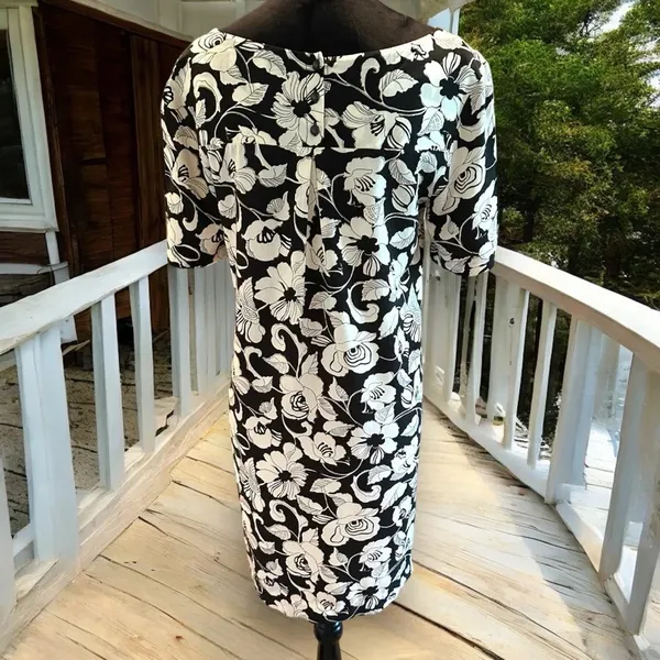 Maeve Anthropologie Womens 6 Zola Shift Shirt Dress Black & White‎ Pocket Dress - Image 5