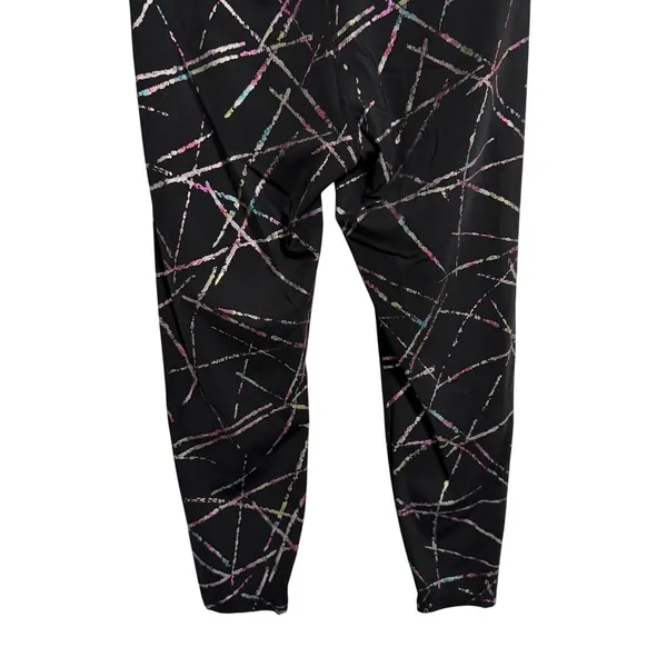 Zyia Active Black Geometric Print Leggings Women Size 12 High‎ Waisted - Image 5