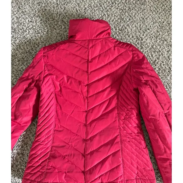 Kenneth Cole Reaction Women's Red Puffer Coat Size Medium‎ - Image 11
