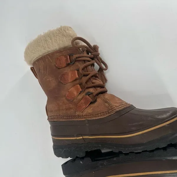 Sorel Women’s Alpine Waterproof Sherpa Lined leather Boots size 7 Duck‎ Caribou - Image 5