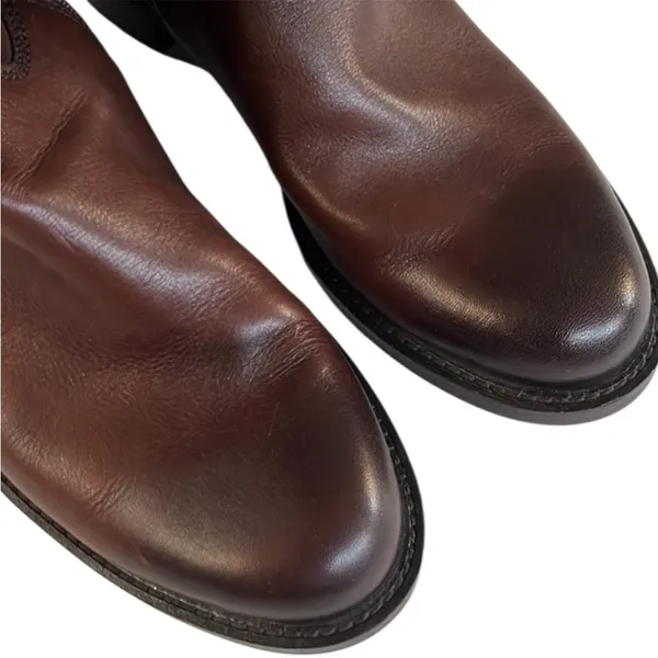 EUC Ecco Leather Satorelle Adjustable Calf Knee High Boots Brown Size 6 - Image 5