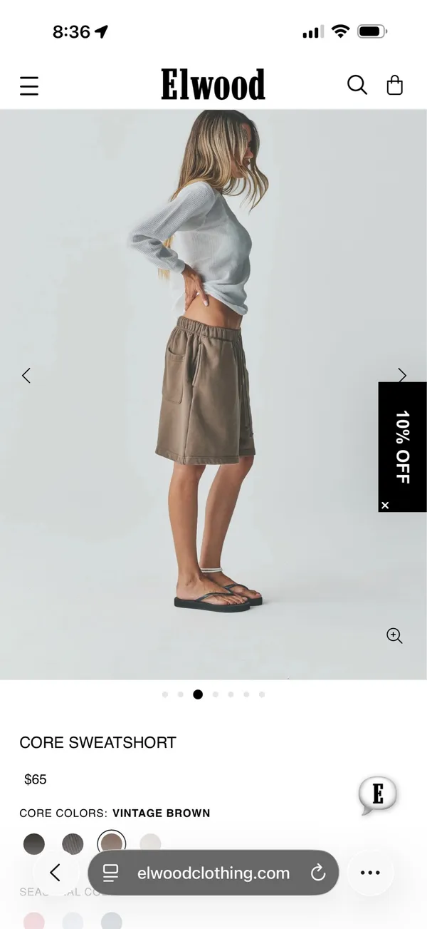 Elwood Sweatshorts Brown Size M - Image 2