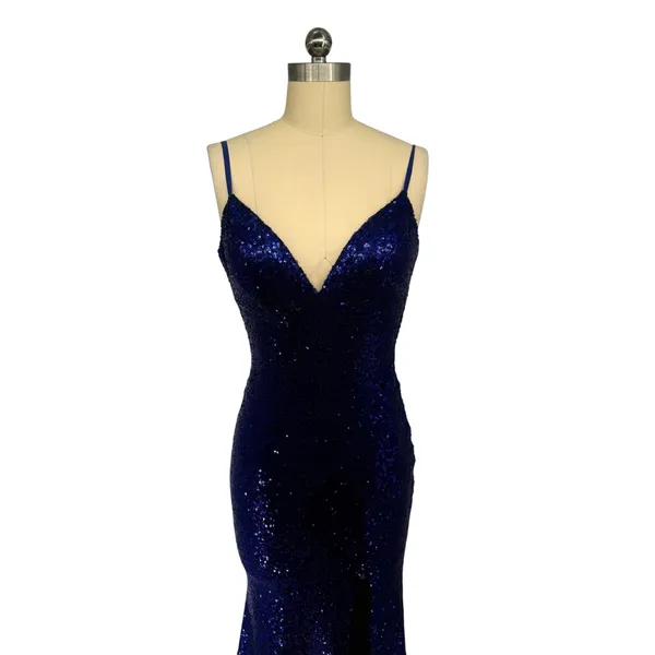 Sherri Hill 54868 Dark Royal Sequin Gown – Size 2‎ – NWT - Image 4