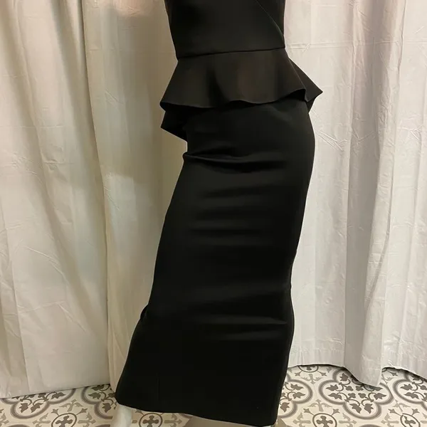 ‎BeBe Beautiful bodycon Black Floor Length Dress C26 - Image 3