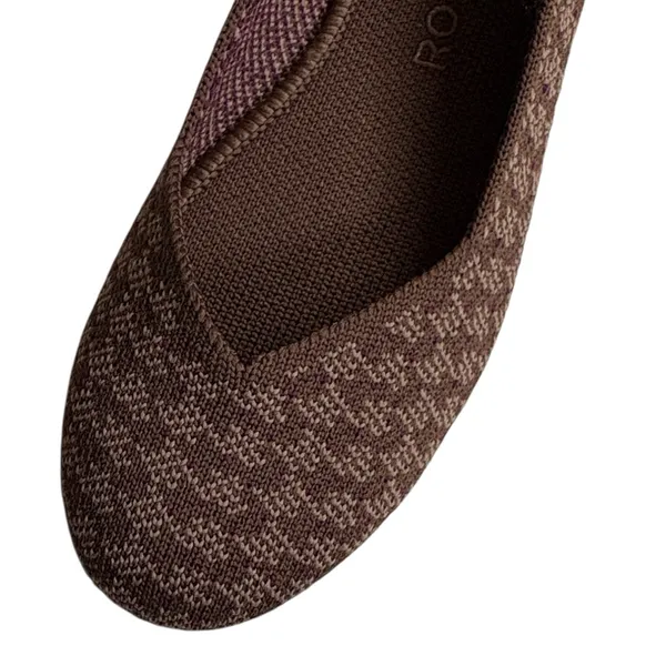 NWOT Rothy’s The Flat Limited Edition Brown Houndstooth Size 5.5 - Image 3