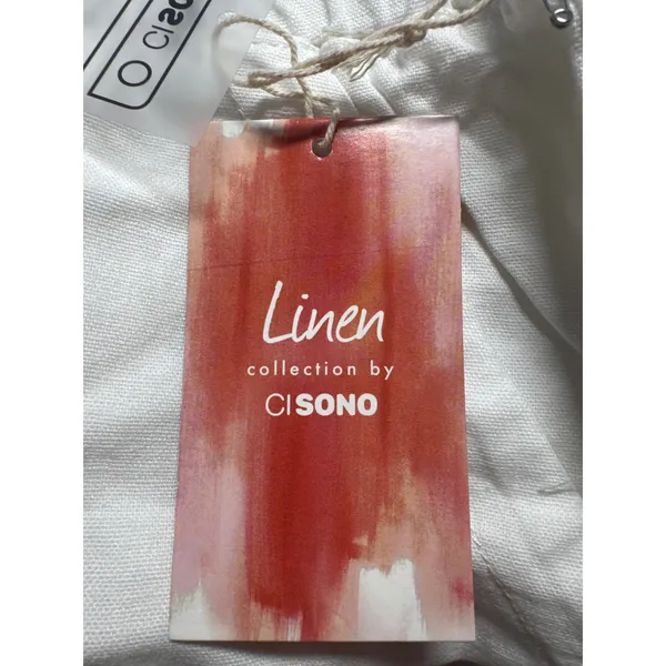 Ci‎ Sono Linen Collection White Shorts XL Drawstring Elastic Waist Pockets - Image 6