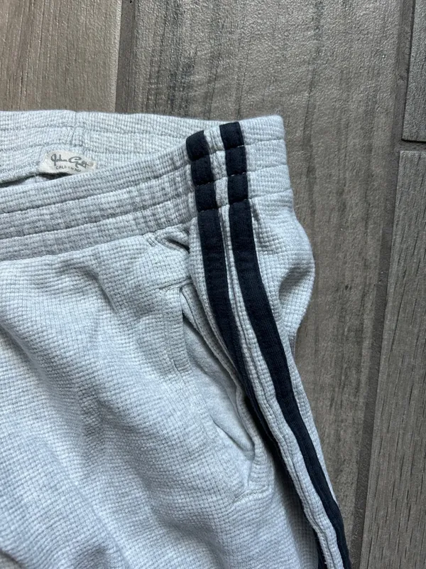 Brandy Melville Light Gray Joggers with Black Side Stripes - Image 3