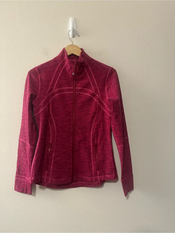 Lululemon Define Jacket Diamond Jacquard Berry Rumble Jewelled Magenta 10 W4100S - Image 3