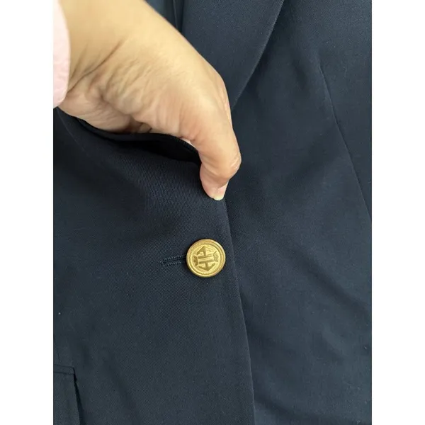 Ann Freedberg Vintage‎ Blazer Women's Size 6 Navy Crawford Wool USA Preppy - Image 6