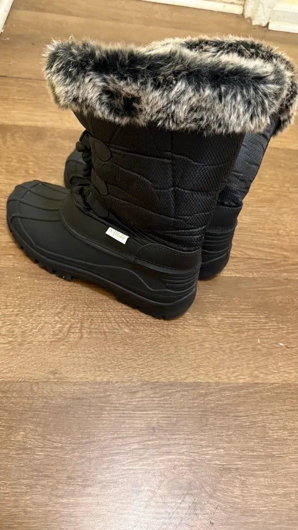Apres By Lamo Women's Telluride Lace Up Snow Boots Black Size 10 - Image 4