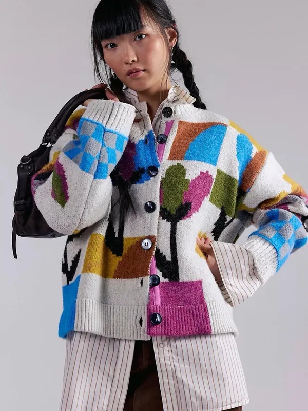 $298! Free People Tulip Whirl Cardigan Relaxed NEW, NWT - Image 2