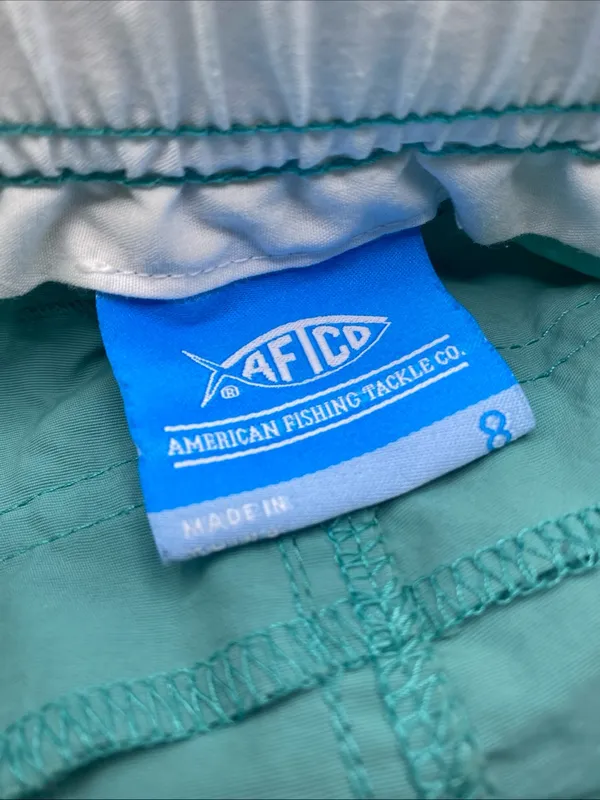 AFTCO American Fishing Tackle Co. Teal Blue Fishing Shorts Women's 8 Outdoor - Image 4