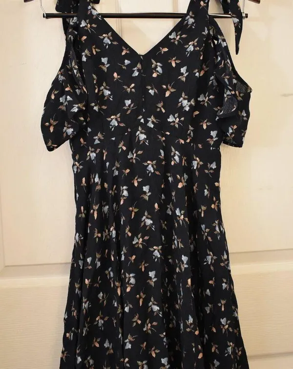 floral drop-shoulder skater dress - Image 3