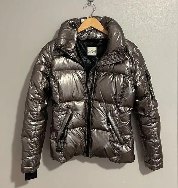 SAM. Freestyle Down Puffer Jacket in Gunmetal size Small (S) - Image 4