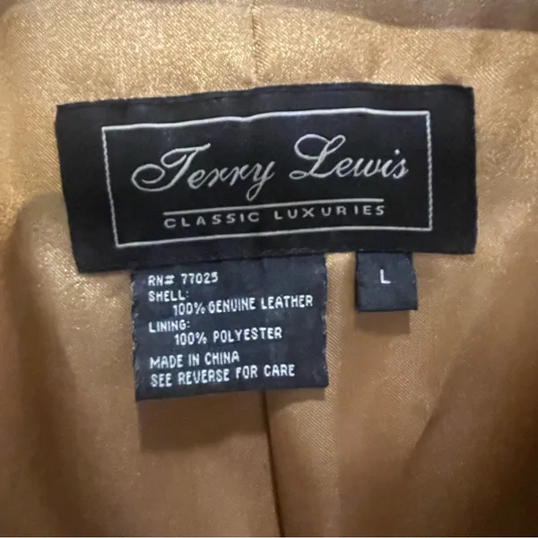Terry Lewis Classic Luxuries Women's Tan Suede Jacket Lined GORGEOUS- Size L - Image 14
