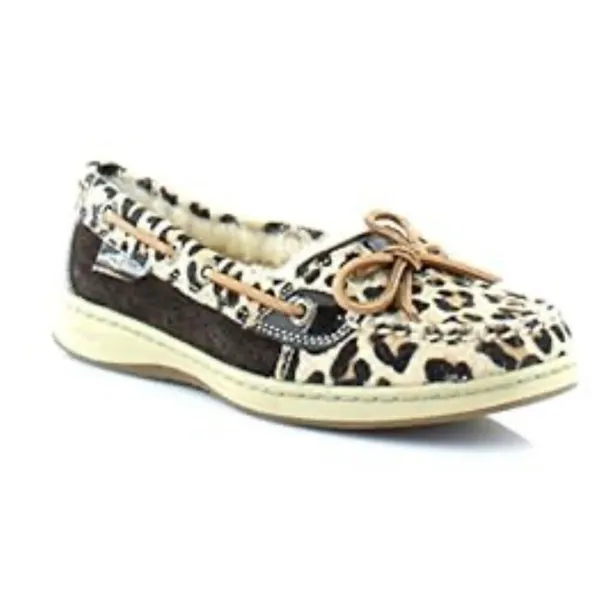 Sperry angelfish leopard Sherpa lined moccasin loafers 8 - Image 11