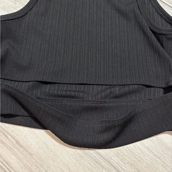 Helmut Lang Black Sleeveless Women's ribbed‎ tank size large - Image 13
