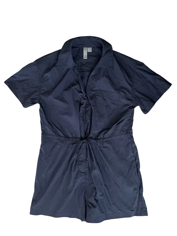 Sweaty Betty Women’s Anytime Short Sleeve Romper Navy Blue Nylon Zip Front Sz S - Image 10