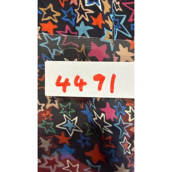 J.Crew Womens One Shoulder Star Print Ruffle Hem Dress Navy Multi Size 4 - Image 7