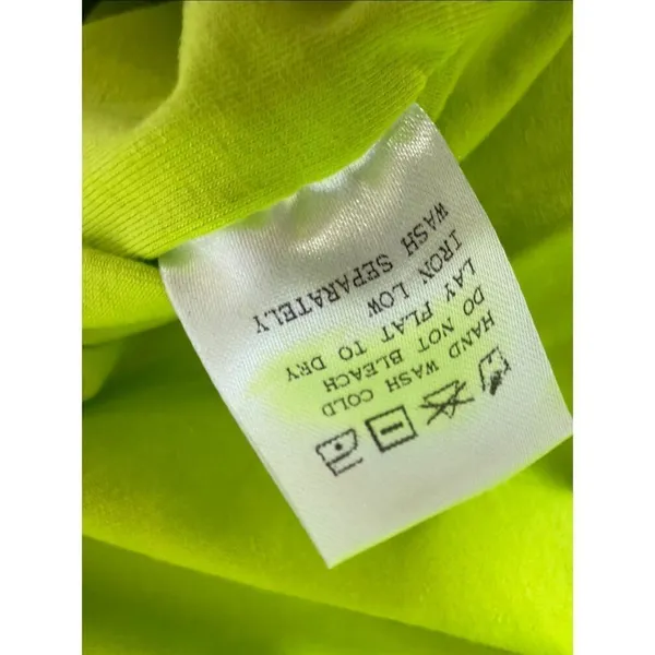 Superdown Kierra Mini Dress Neon Lime Long Sleeve Cut Out BodyCon S - Image 10