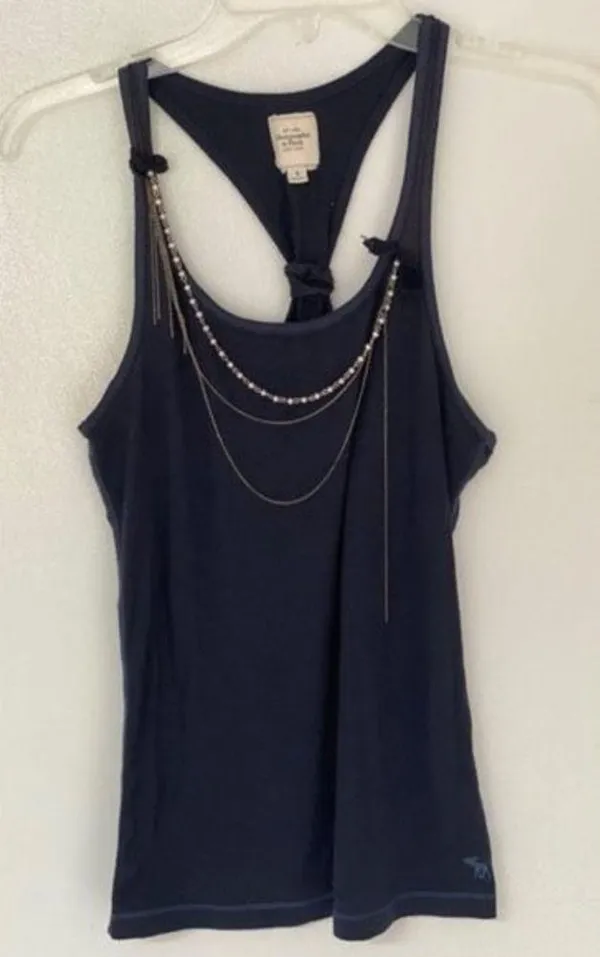 Abercrombie & Fitch Navy Racerback Tank - Image 6