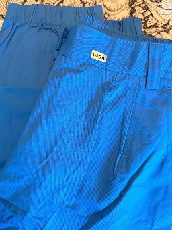 Halara M Blue Elastic Waist Cotton Blend Jogger Pants With Pockets Size M - Image 3