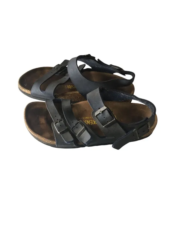 Birkenstock Ellice Navy Blue Triple-Strap Slingback Sandals 36 Narrow Women's 5 - Image 3