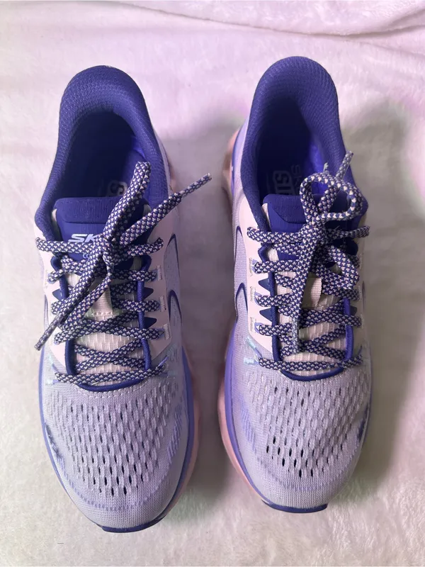 Skechers Glide-Step Athletic Shoes in Lavender and Light Pink - Image 4
