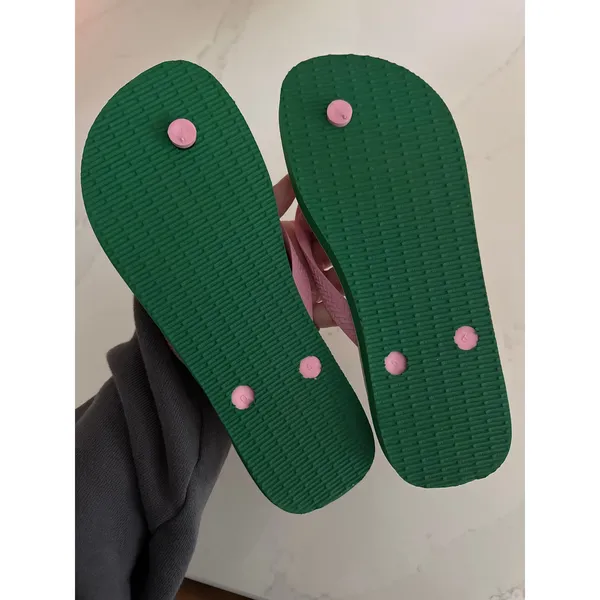 HAVIANAS X FARM RIO Thong Sandals in Green Size 9/10 - Image 4