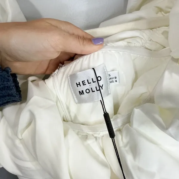 NWT Hello Molly White Bridal Frill Midi Dress | Idolise | Size Small - Image 8
