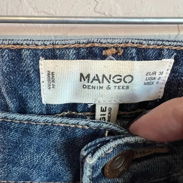 MNG‎ Mango Angie Boyfriend Distressed Denim Jeans - Image 11