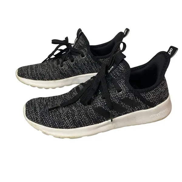 Adidas Cloudfoam‎ Pure Running Shoes Black DB0694 Low Top Lace Up Women's 6.5 - Image 2