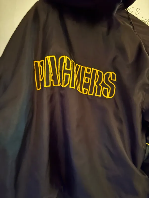 National Football League Team Apparel Vintage Green Bay packers bomber jack - Image 3