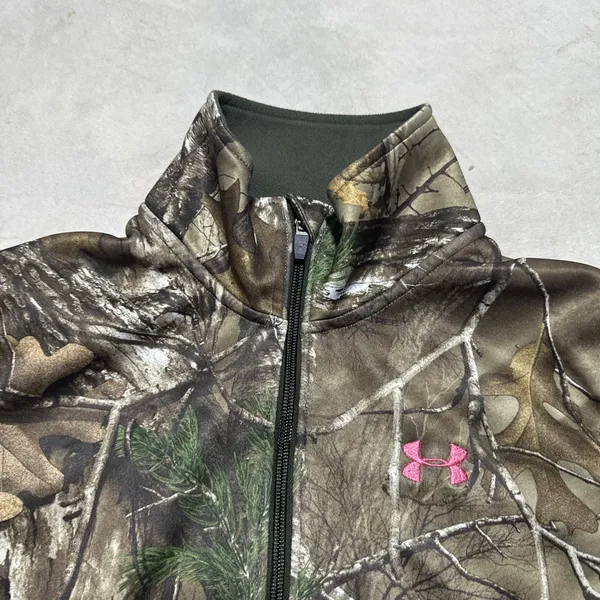 Under Armour Women's SZ Small Realtree Xtra Camo 1/4 Zip Hunting Pullover - Image 2
